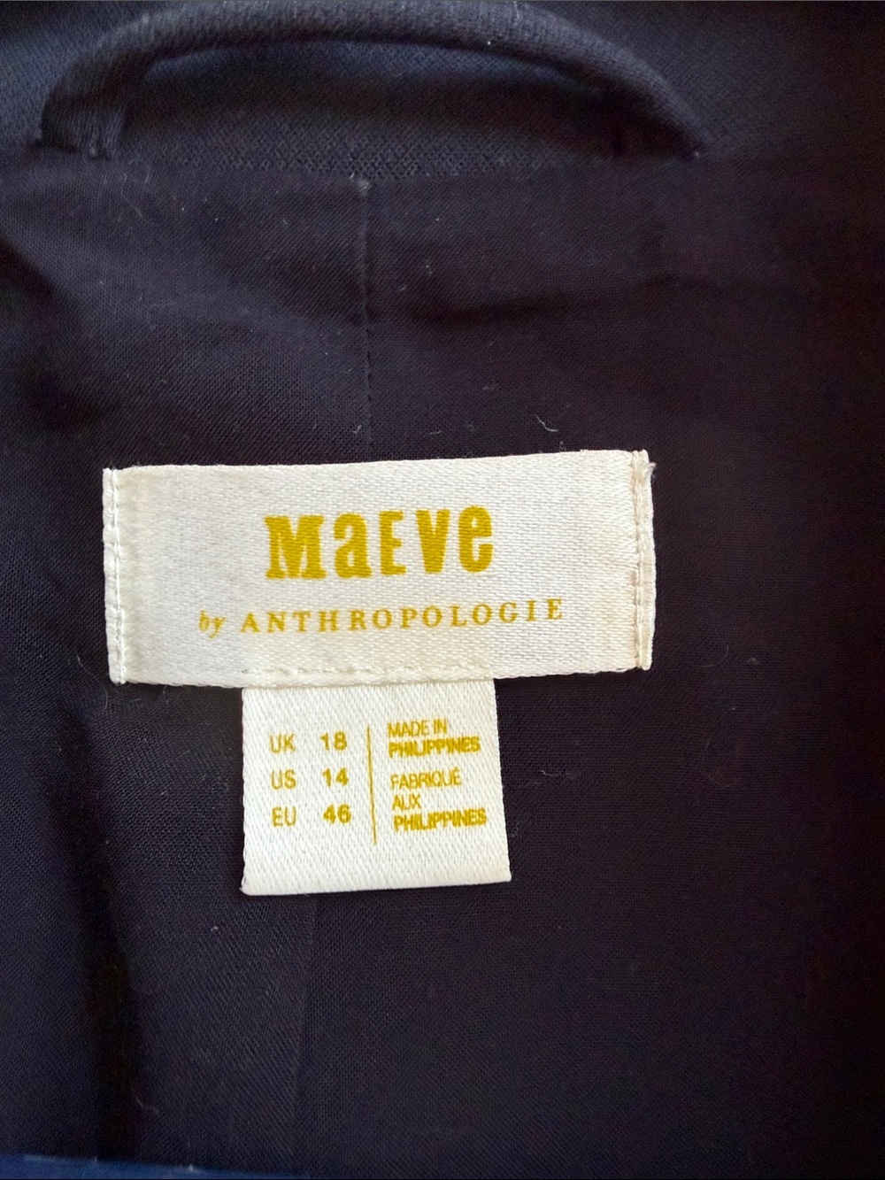 Anthropologie (W) Maeve Black Blazer Jacket